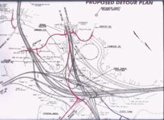 Detour Plan for Blacksburg interchange construction